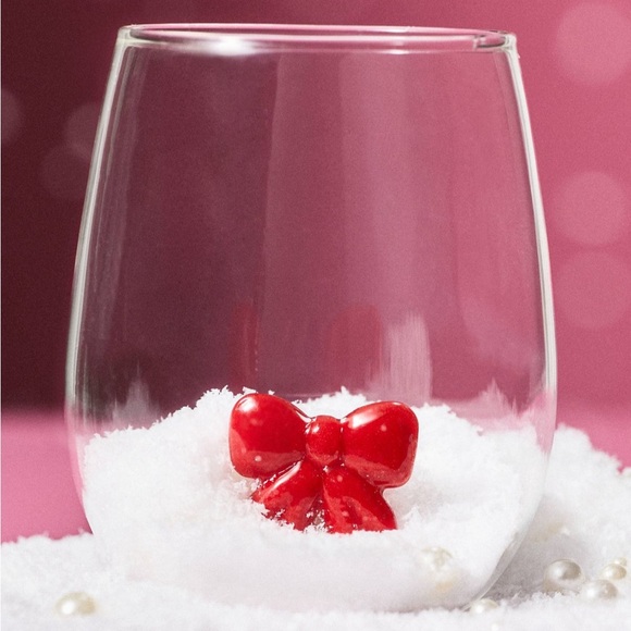 Anthropologie Other - Anthropologie The Jolly Icon Stemless Wine Glass | Bow | NWT